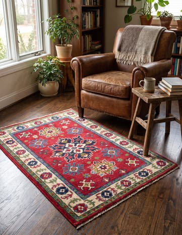 2' 8 x 4' 1 Hand Knotted Kazak Rug