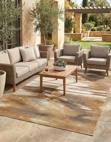 5' 3 x 8' Easy-Clean Modern Indoor / Outdoor Rug