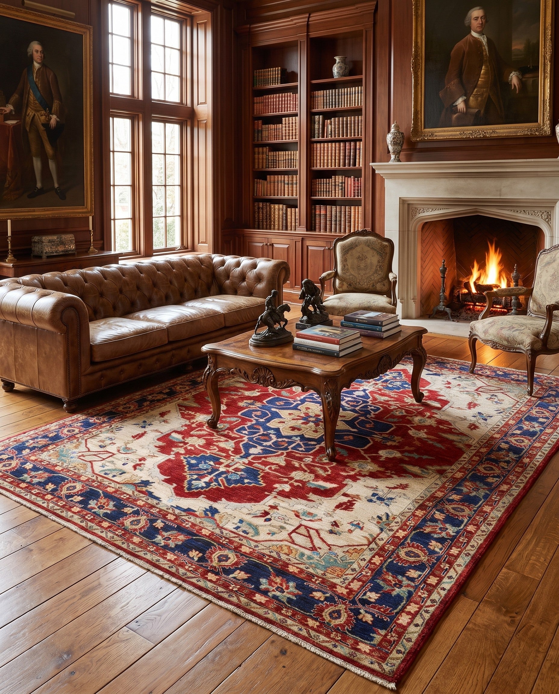 8' 2 x 9' 11 Hand Knotted Heriz Rug