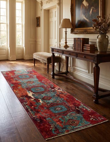 2' 10 x 9' 11 Hand Knotted Mamluk Ziegler Runner Rug