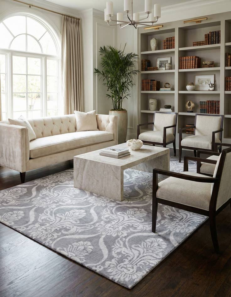 Detail image of 6' 8 x 9' 11 Hand Knotted Darya Wool Rug