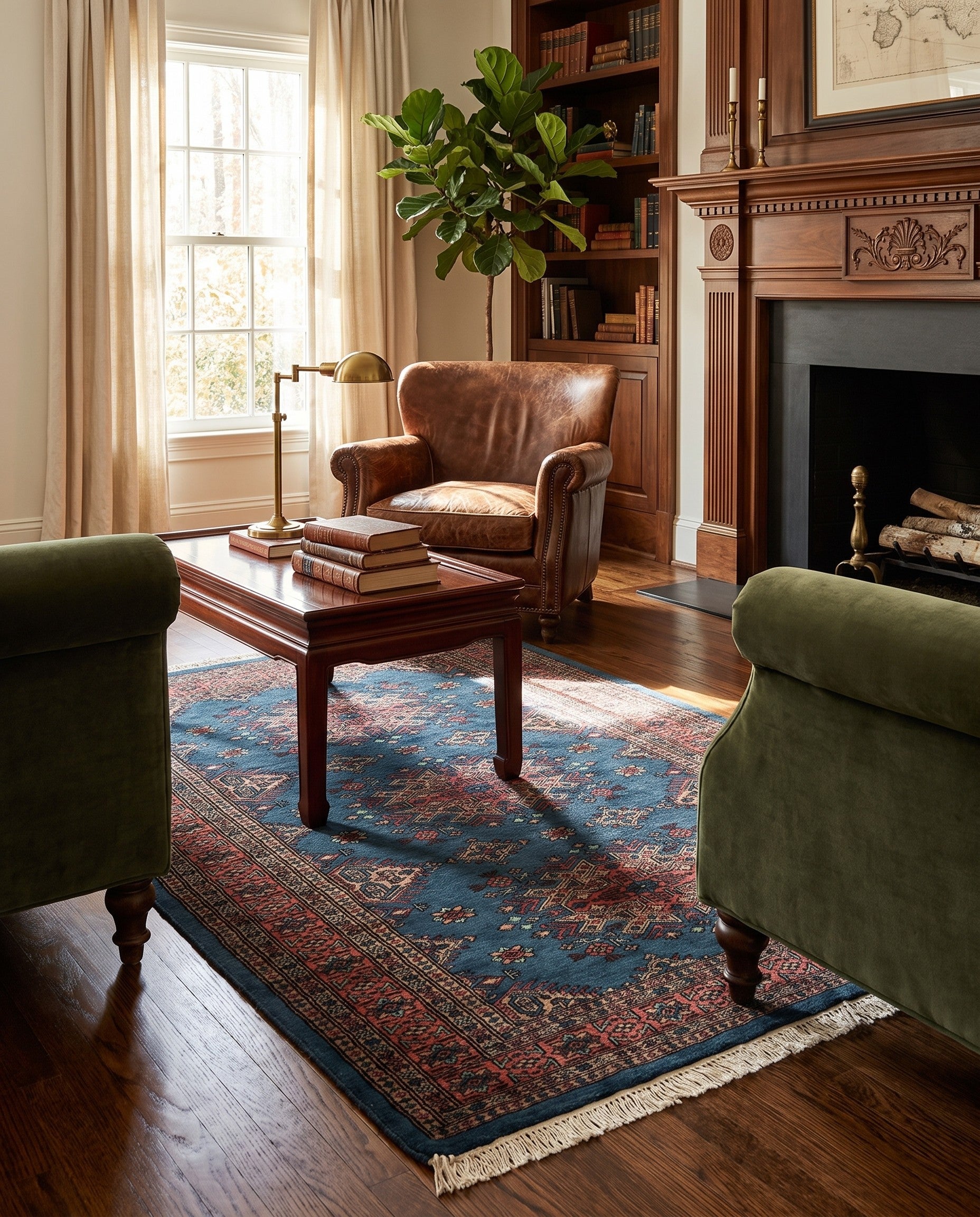 4' 3 x 6' Hand Knotted Bokhara Oriental Wool Rug
