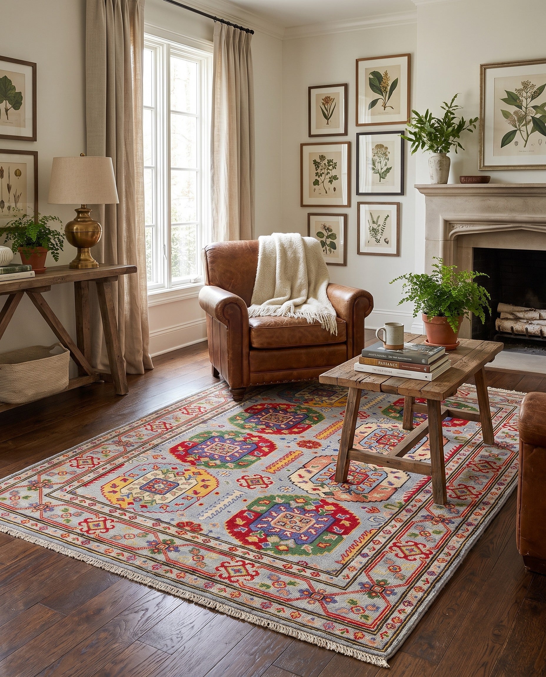 4' 3 x 6' Hand Knotted Kazak Rug