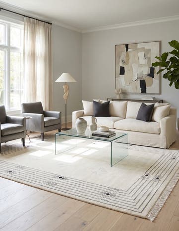 4' 10 x 6' 8 Hand Knotted Darya Wool Rug