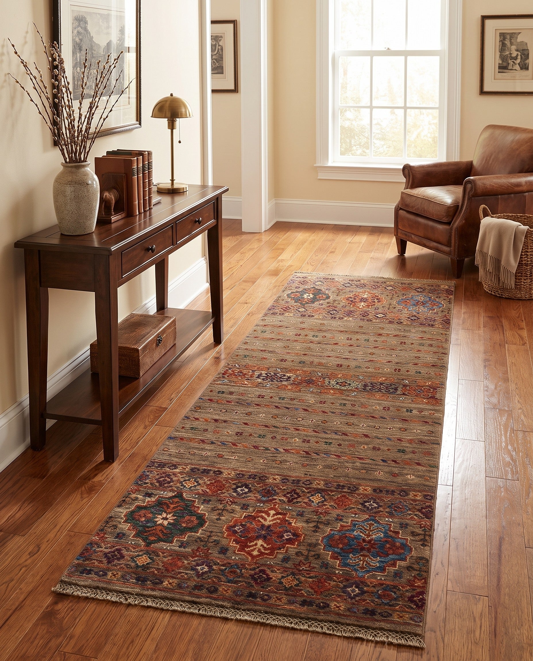 2' 4 x 6' 10 Hand Knotted Kazak Runner Rug
