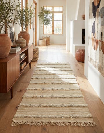 4' 6 x 8' Hand Knotted Moroccan Wool Runner Rug