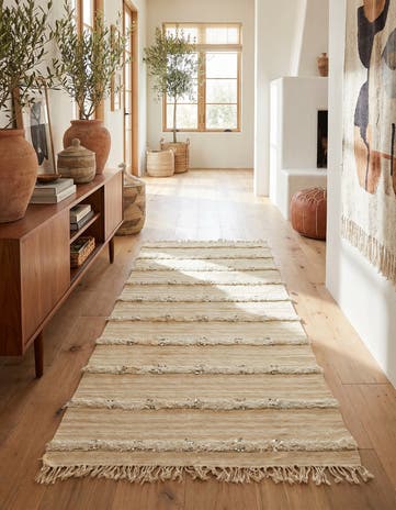 4' 6 x 8' Hand Knotted Moroccan Wool Runner Rug