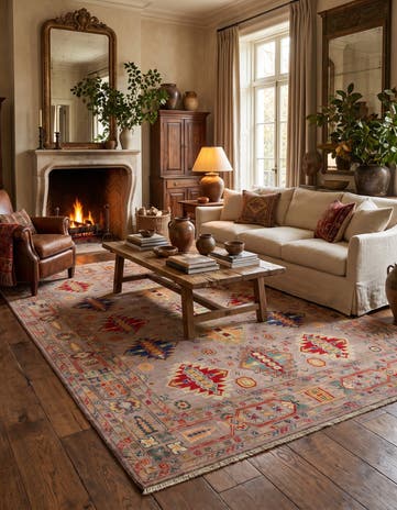 5' 7 x 7' 8 Hand Knotted Kazak Rug