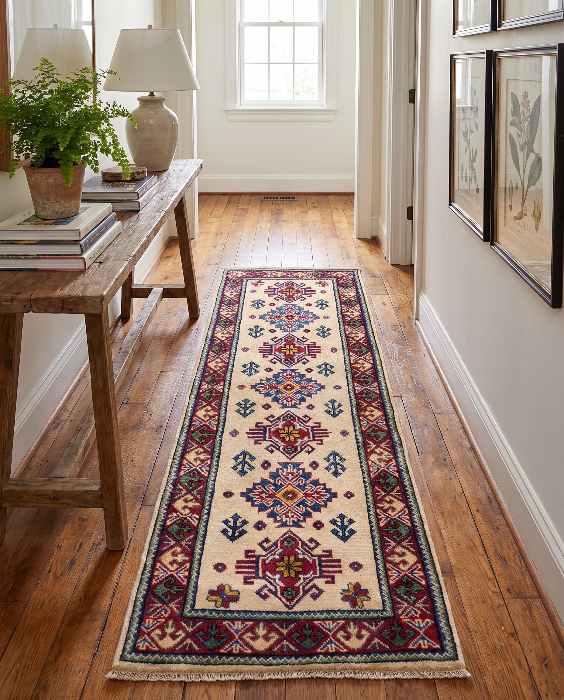 2' 2 x 5' 10 Hand Knotted Kazak Runner Rug