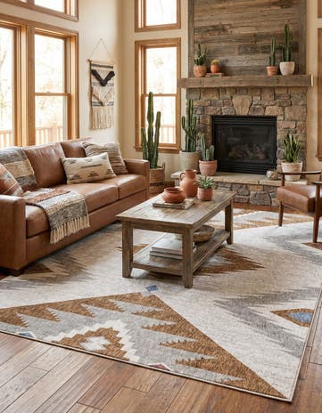 Ivory Eco Southwestern Rug