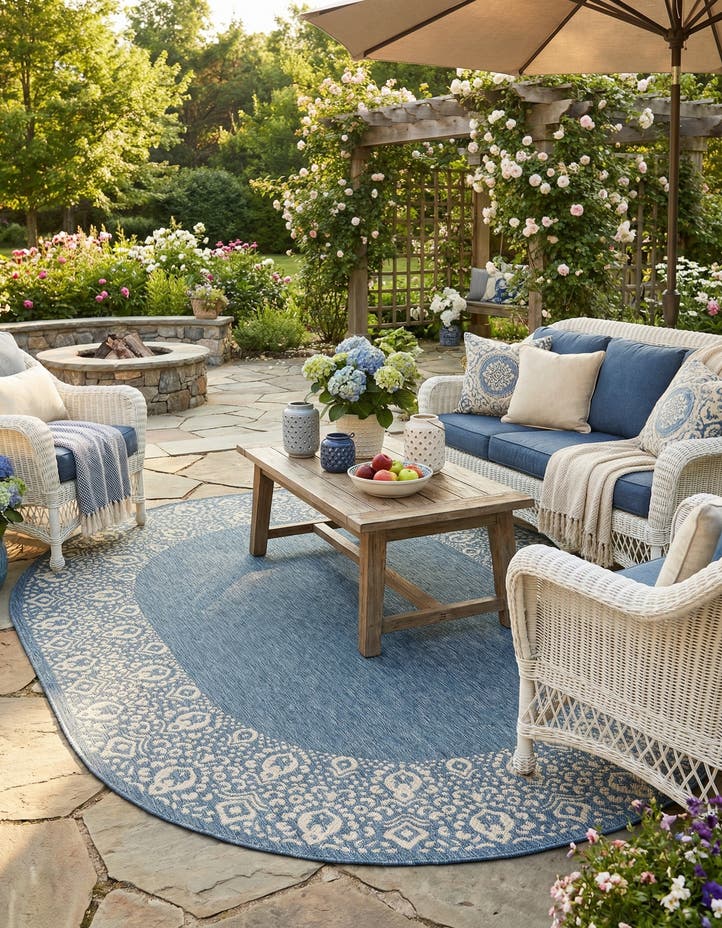 7' 10 x 10' Easy-Clean Border Indoor / Outdoor...