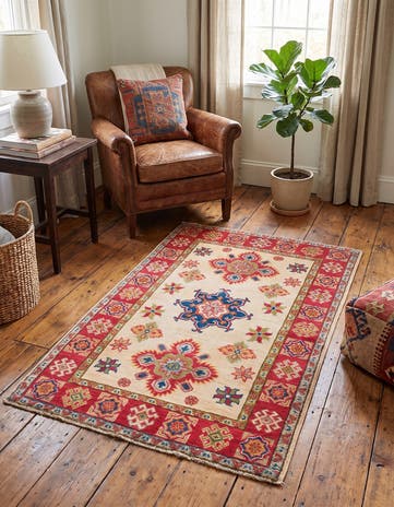 2' 7 x 3' 11 Hand Knotted Kazak Rug