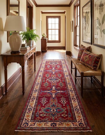 2' 8 x 9' 10 Hand Knotted Kazak Runner Rug