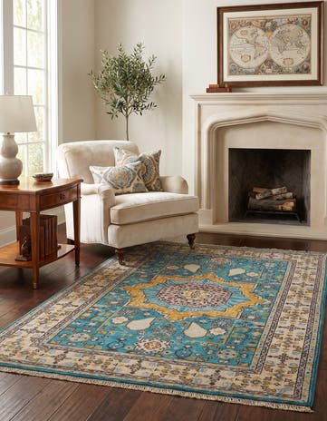 3' 5 x 5' Hand Knotted Mamluk Ziegler Rug