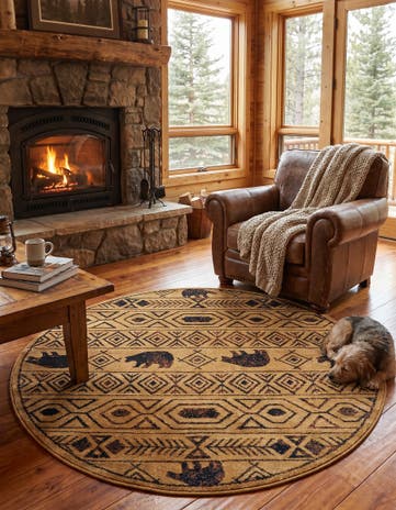5' 3 x 5' 3 Pioneer Round Rug