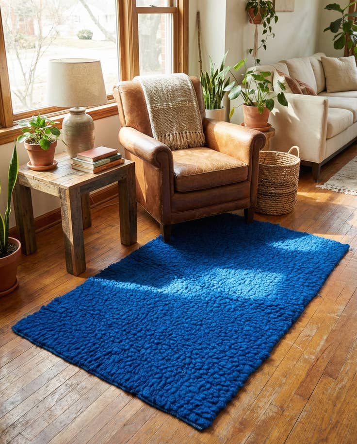 Detail image of 2' 10 x 4' 1 Hand Knotted Moroccan Wool Rug