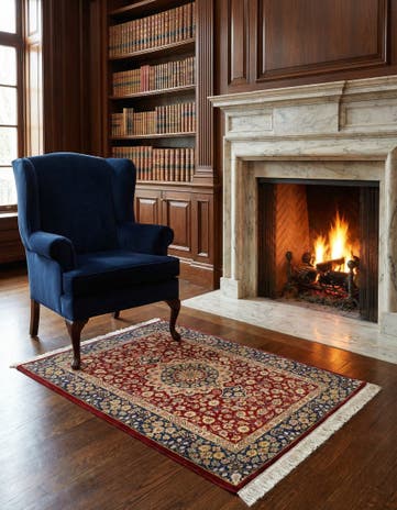 2' 7 x 3' 11 Ghom Silk Rug