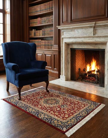 2' 7 x 3' 11 Ghom Silk Rug
