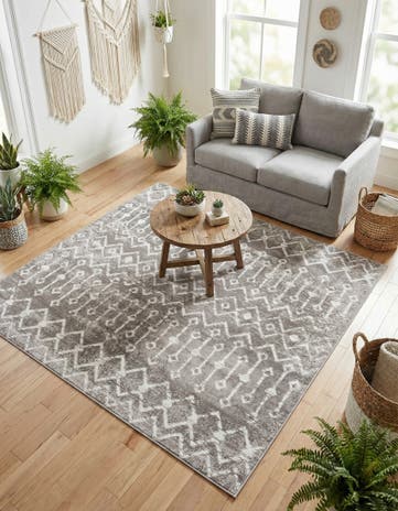 6' x 6' Bohemian Trellis Square Rug