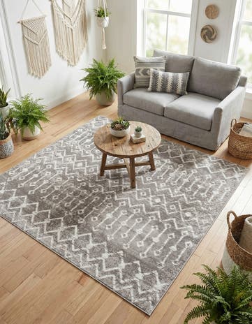 6' x 6' Bohemian Trellis Square Rug
