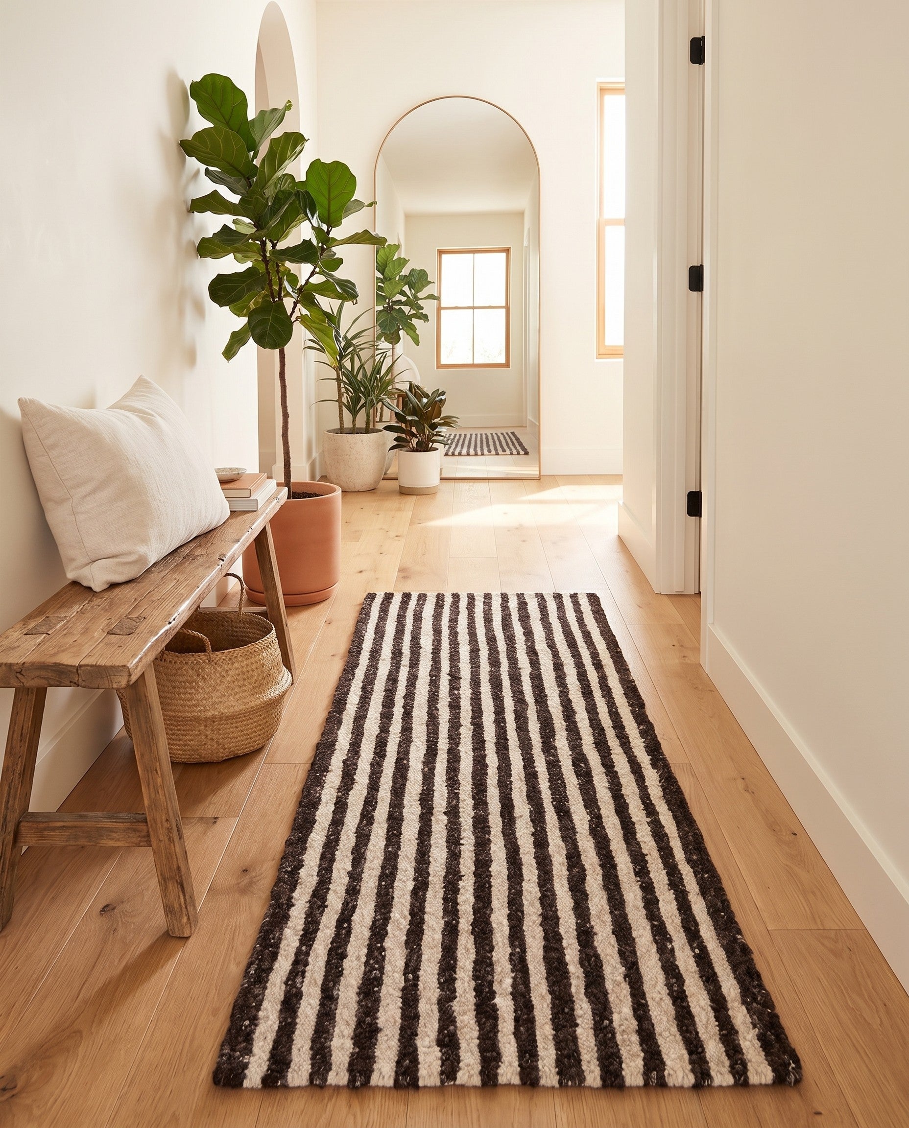 3' x 8' Hand Knotted Moroccan Wool Runner Rug