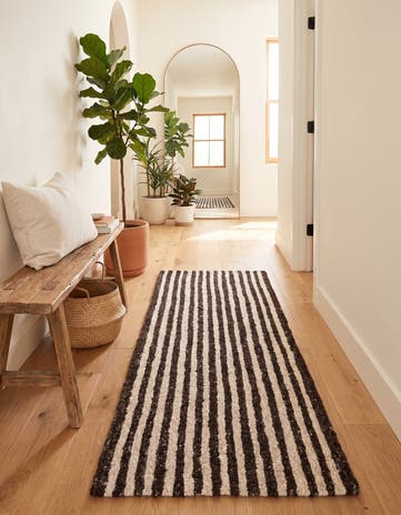 3' x 8' Hand Knotted Moroccan Wool Runner Rug
