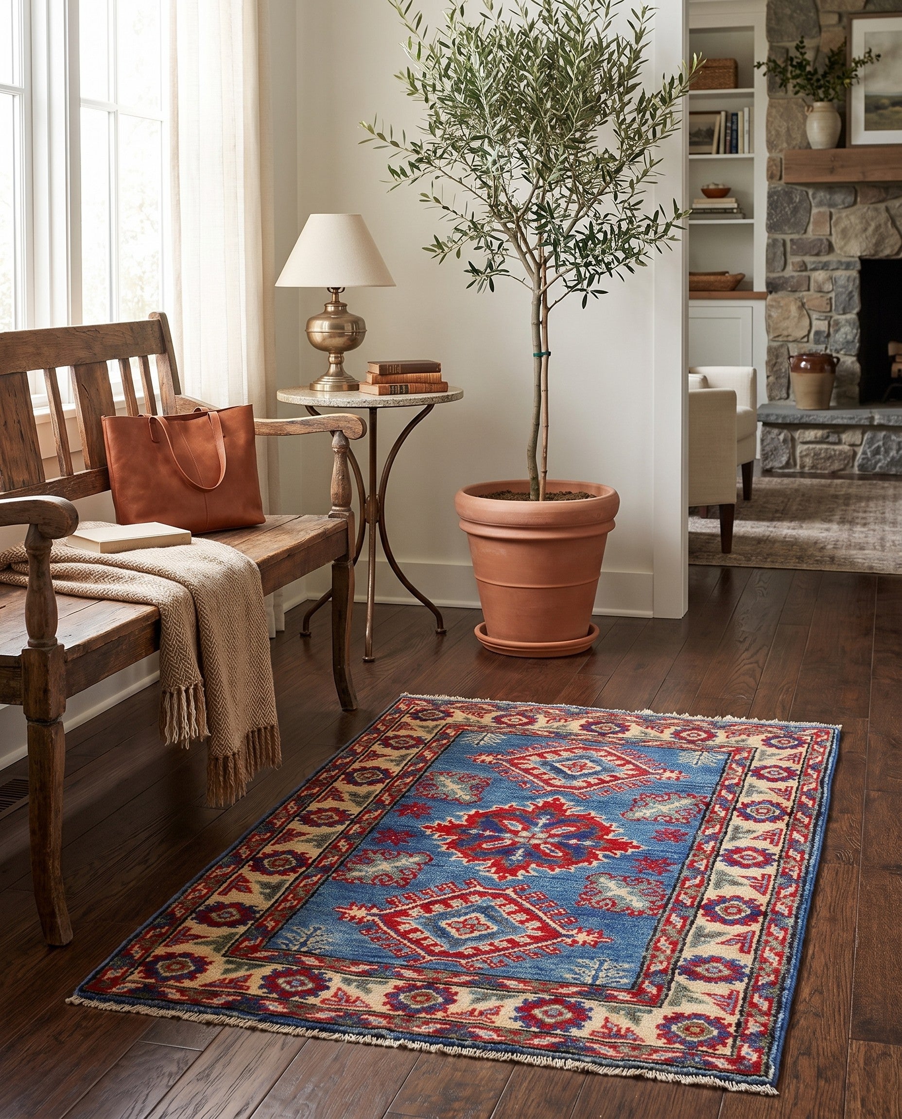 2' x 3' 3 Hand Knotted Kazak Rug