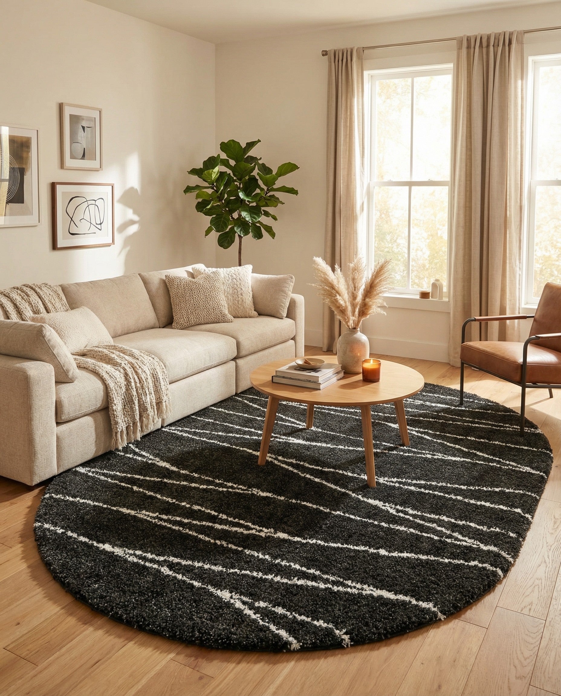 7' 10 x 10' Serenity Shag Oval Rug