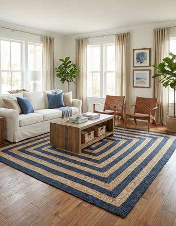 10' x 10' Handmade Braided Jute Square Rug