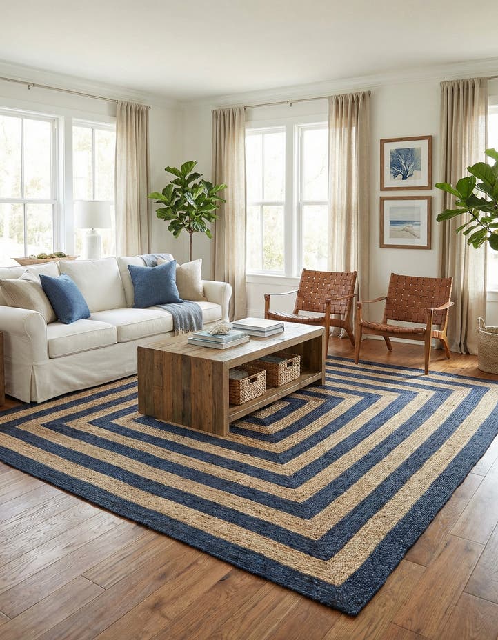 10' x 10' Handmade Braided Jute Square Rug