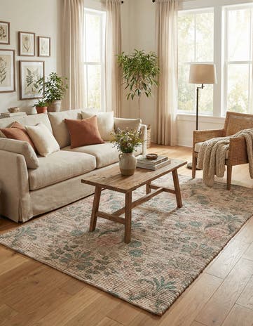 4' 1 x 6' 1 Hand Woven Chenille Jute Rug