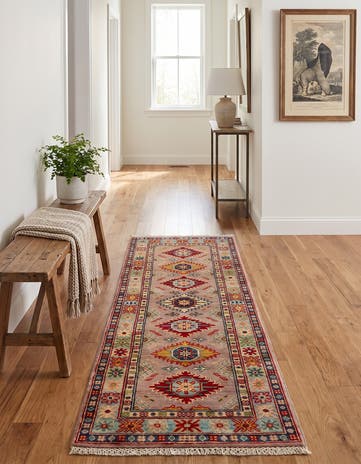 2' 1 x 6' Hand Knotted Kazak Runner Rug