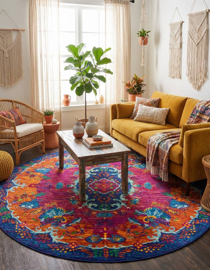 Detail image of 7' 10 x 7' 10 Calypso Round Rug