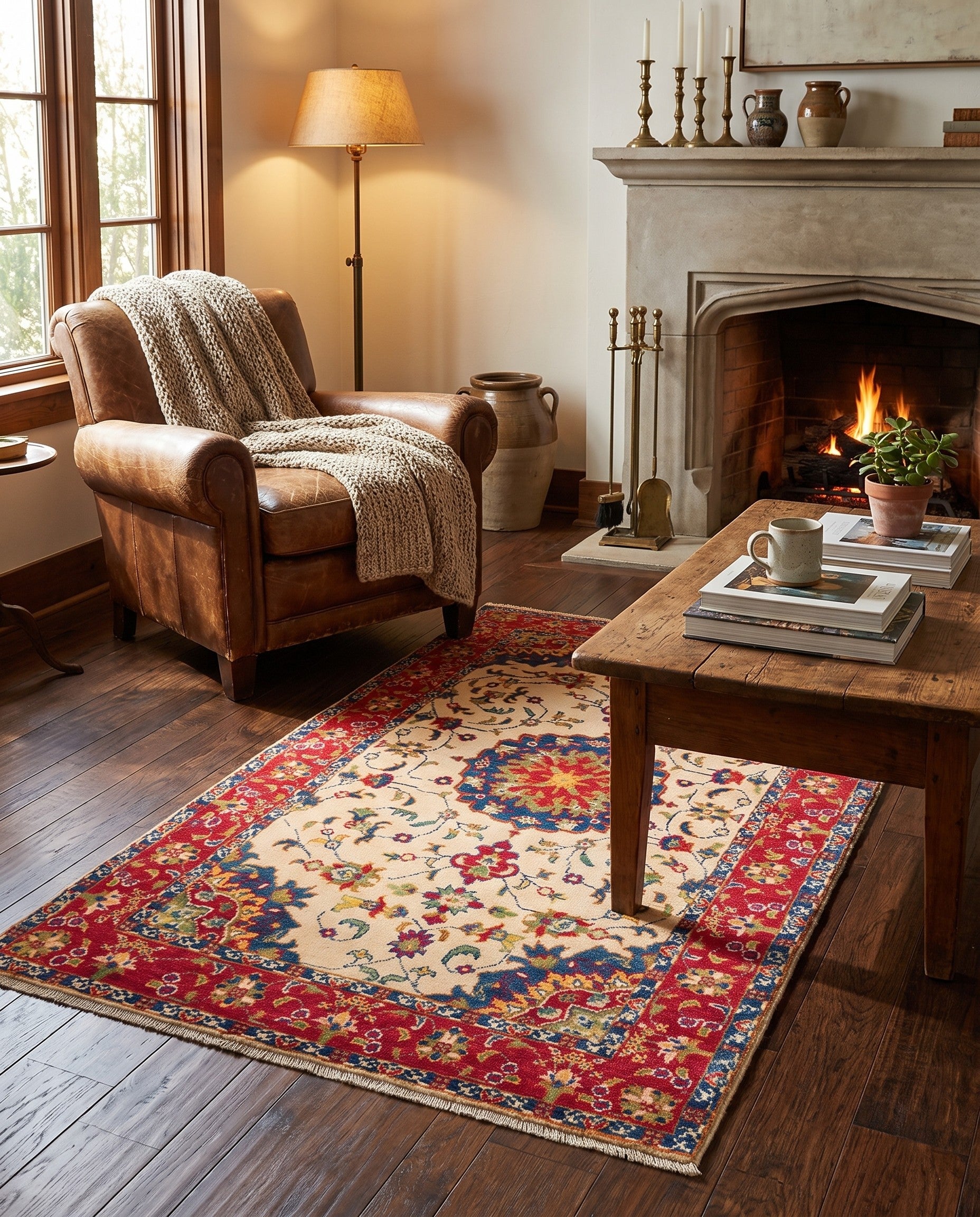 3' 2 x 5' 2 Hand Knotted Kazak Rug