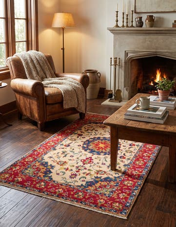 3' 2 x 5' 2 Hand Knotted Kazak Rug
