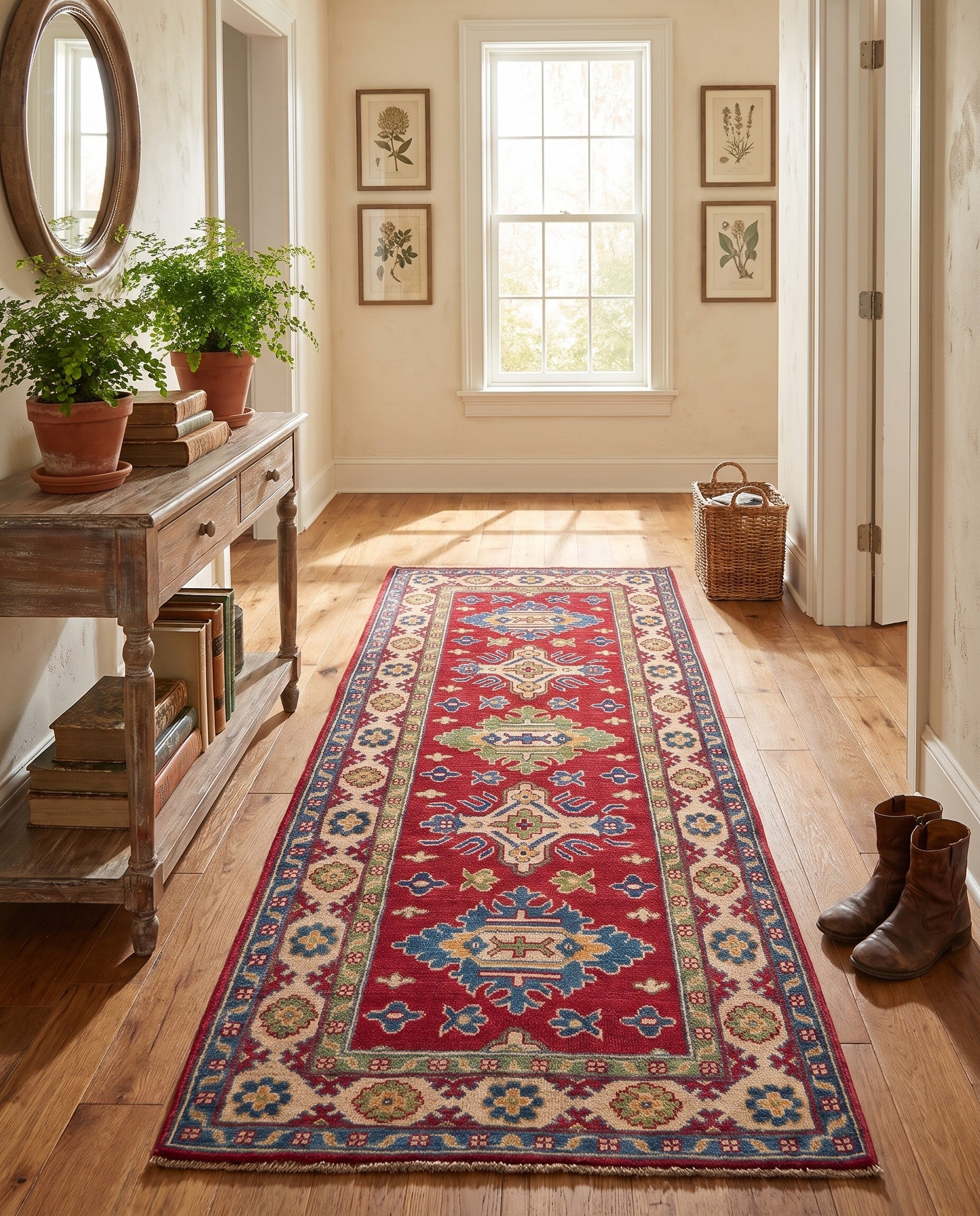 2' 8 x 6' Hand Knotted Kazak Runner Rug
