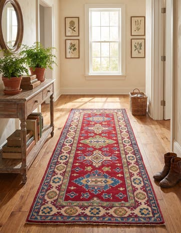 2' 8 x 6' Hand Knotted Kazak Runner Rug