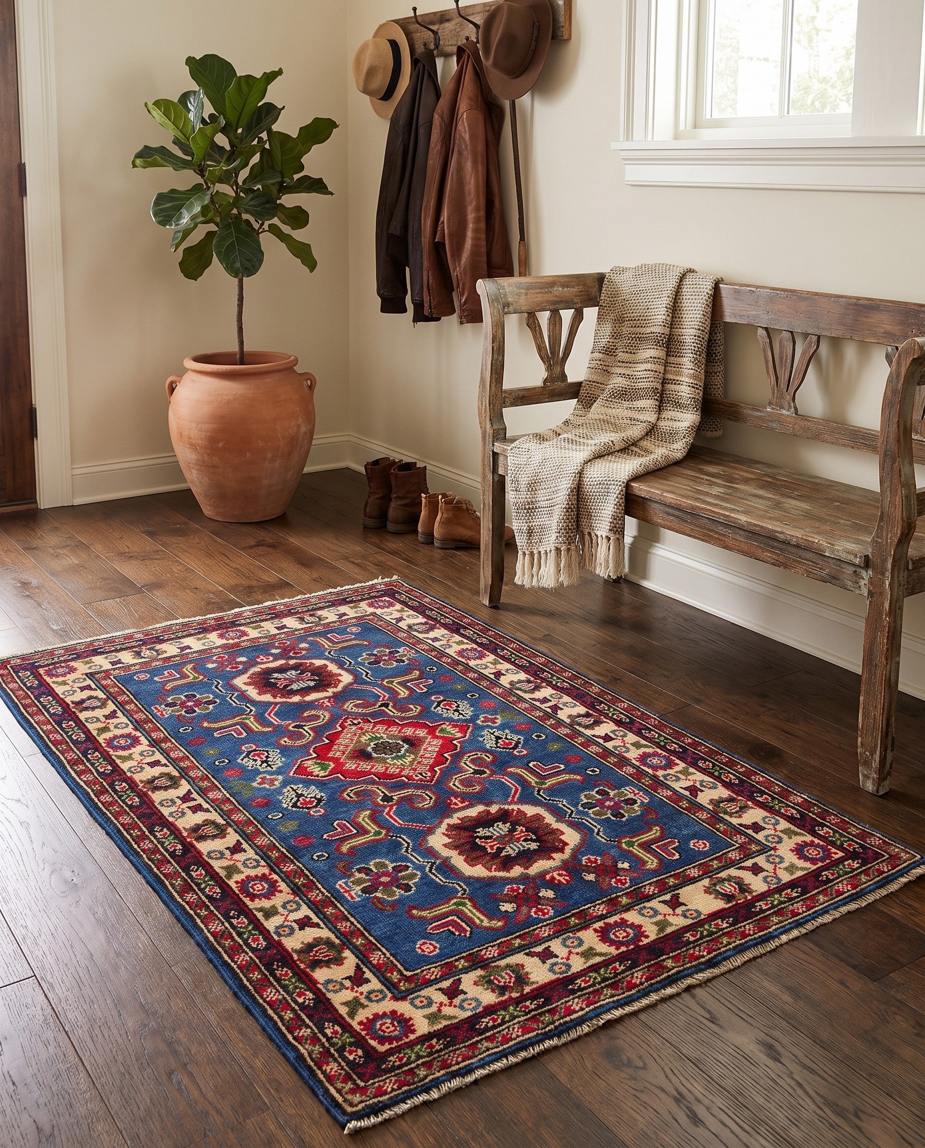 2' 9 x 4' 1 Hand Knotted Kazak Rug