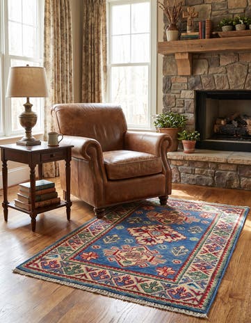 2' x 2' 11 Hand Knotted Kazak Rug