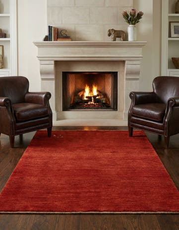 4' 11 x 6' 5 Hand Knotted Gabbeh Shouli Persian Wool Rug