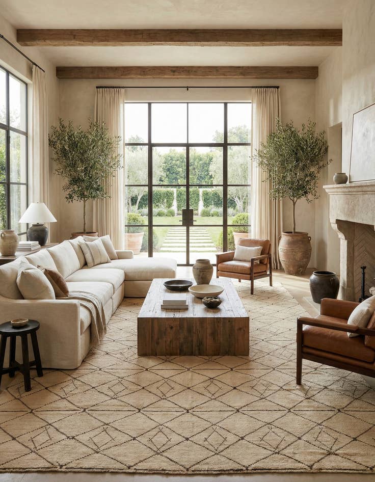 Detail image of 15' 10 x 24' 3 Hand Knotted Moroccan Wool Rug