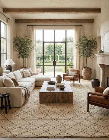 15' 10 x 24' 3 Hand Knotted Moroccan Wool Rug