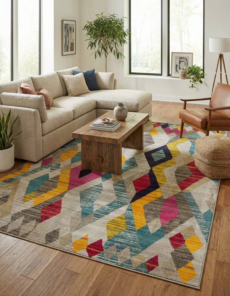 Detail image of 9' x 12' 2  Washable Santa Fe Rug