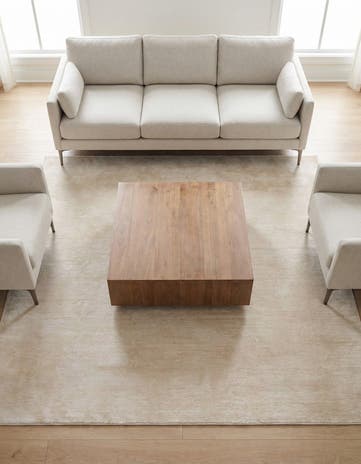 Ivory Finsbury Square Rug