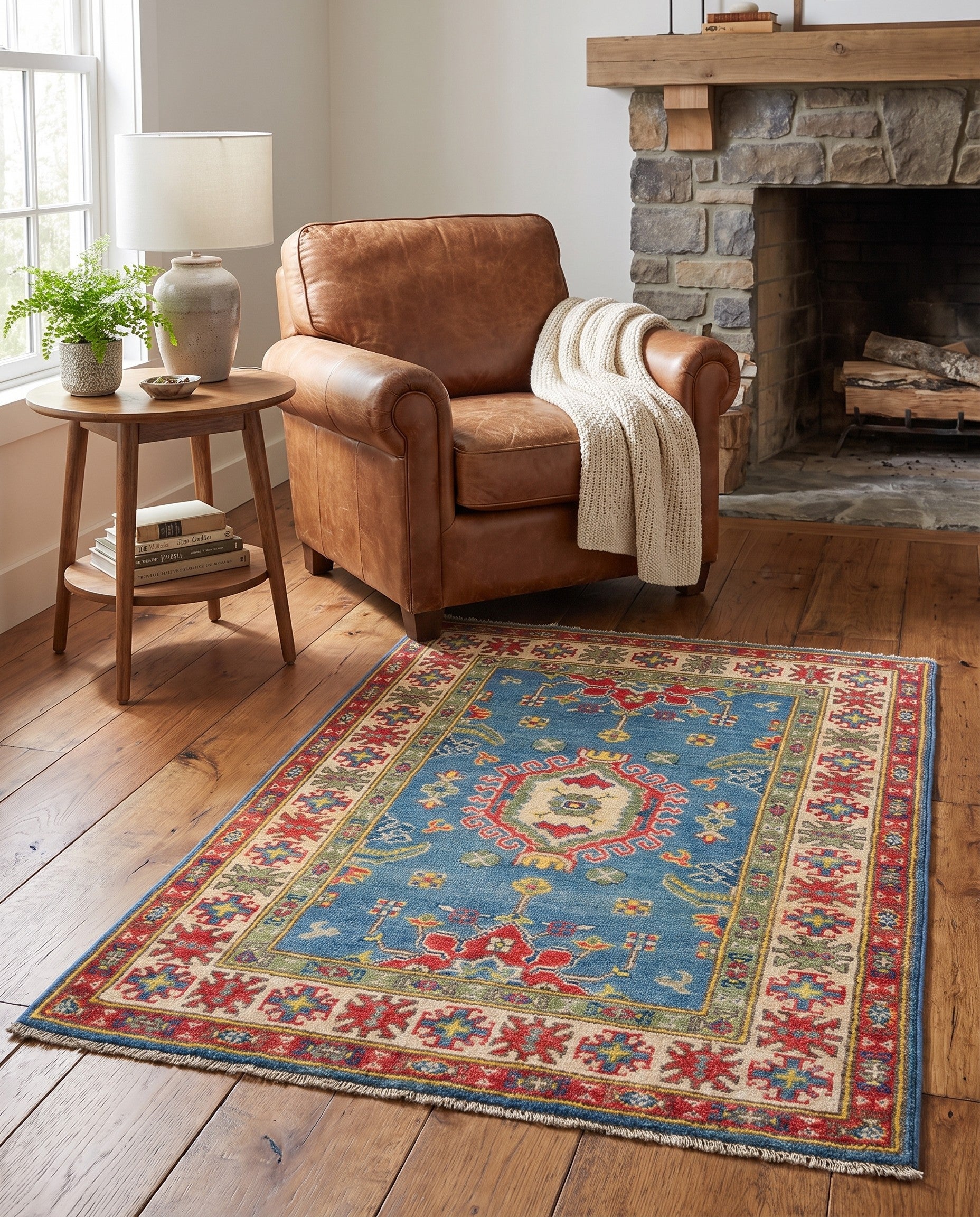 2' 9 x 4' 2 Hand Knotted Kazak Rug