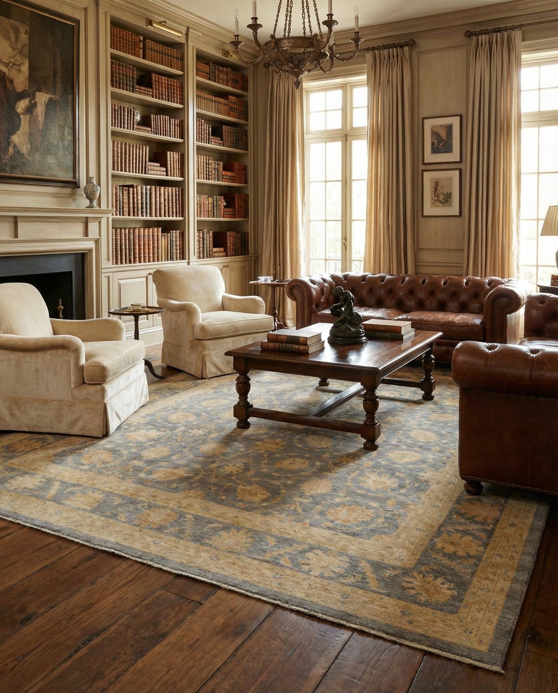 13' 7 x 16' 6 Hand Knotted Ziegler Oriental Rug