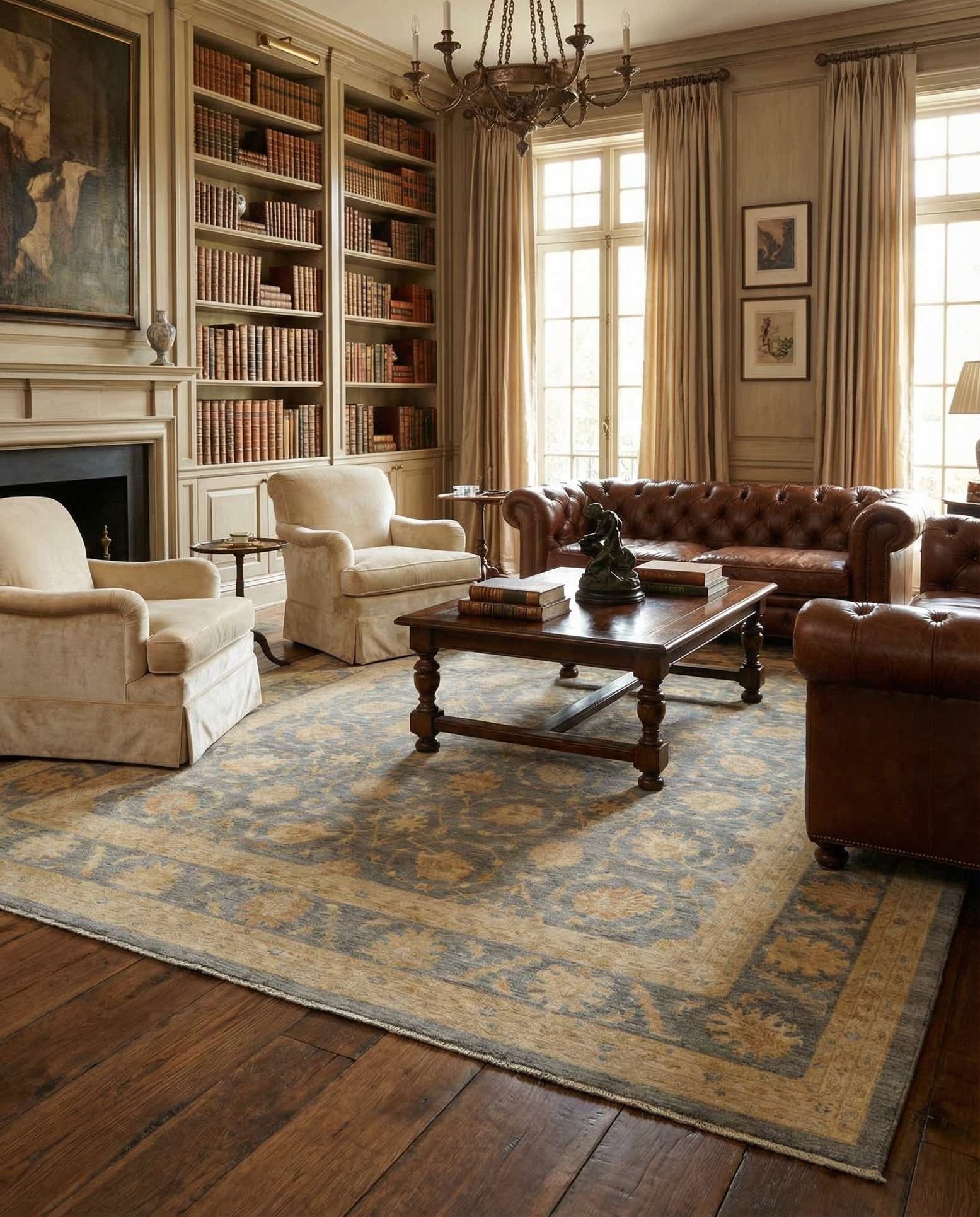 13' 7 x 16' 6 Hand Knotted Ziegler Oriental Rug