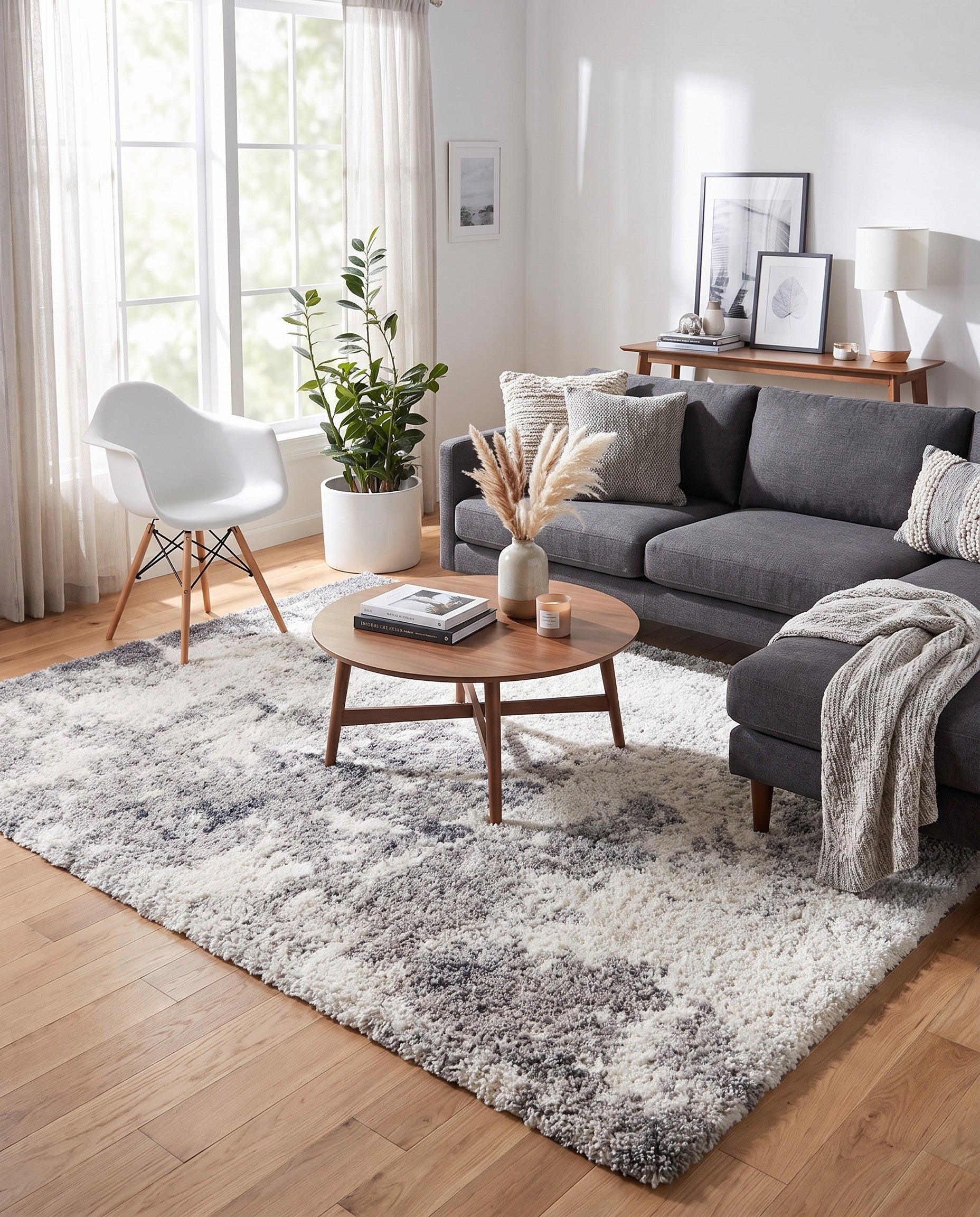 Pebble Gray Soft Touch Shag Rug