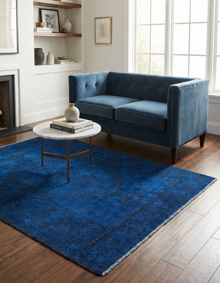 Detail image of 4' 3 x 5' 10 Hand Knotted Ultra Vintage Persian Wool Rug