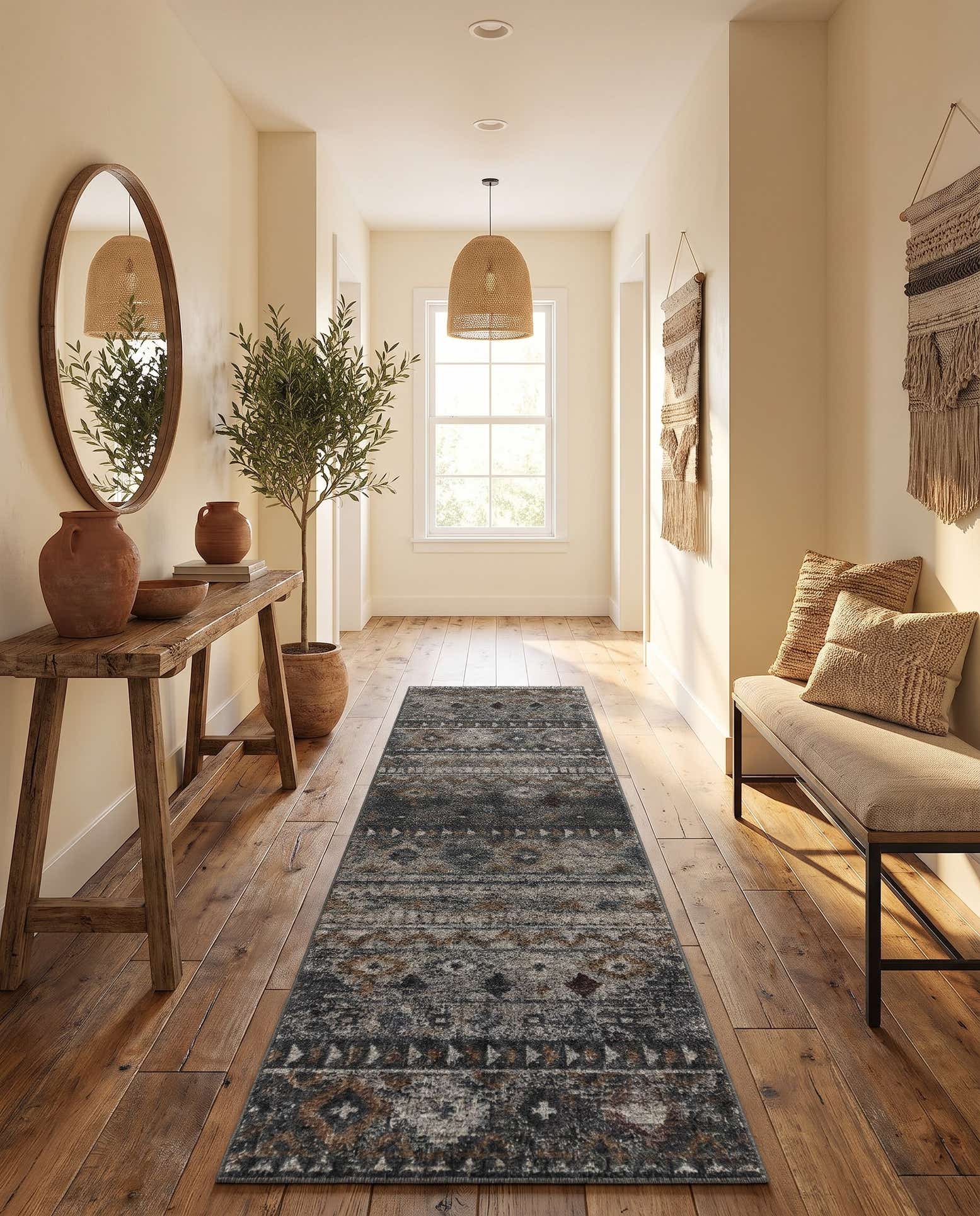 80cm x 305cm Eco Southwestern Runner Rug